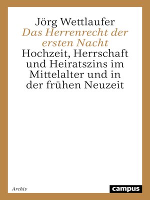cover image of Das Herrenrecht der ersten Nacht